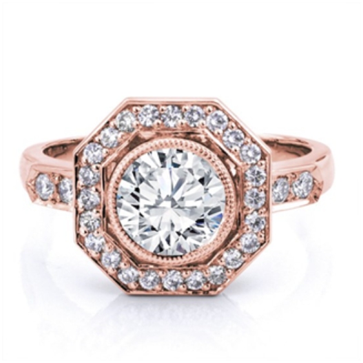 Vintage style rose gold engagement ring - Choose Rose Gold Ring Designs for Your Lady Love
